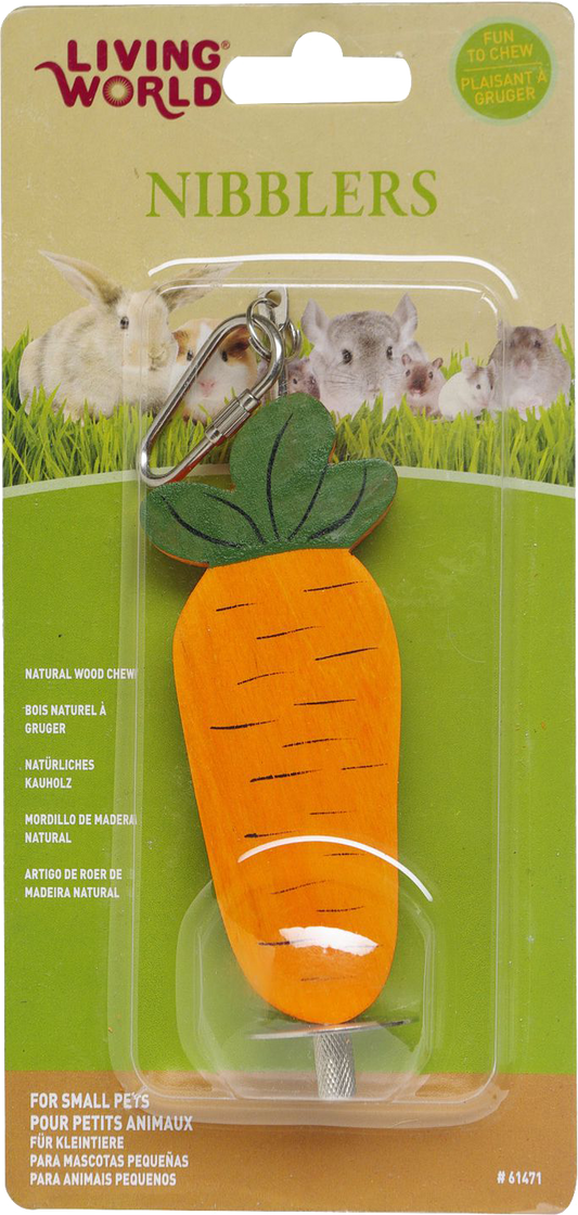 Living World - Large Carrot on Stick Wood Chew
