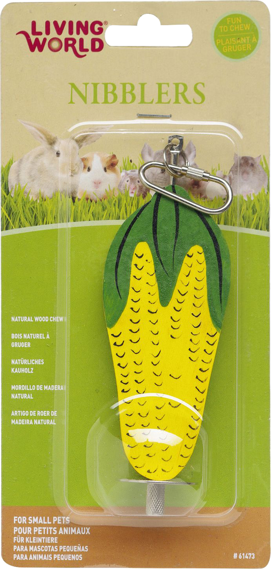 Living World - Large Corn Cob on Stick Wood Chew