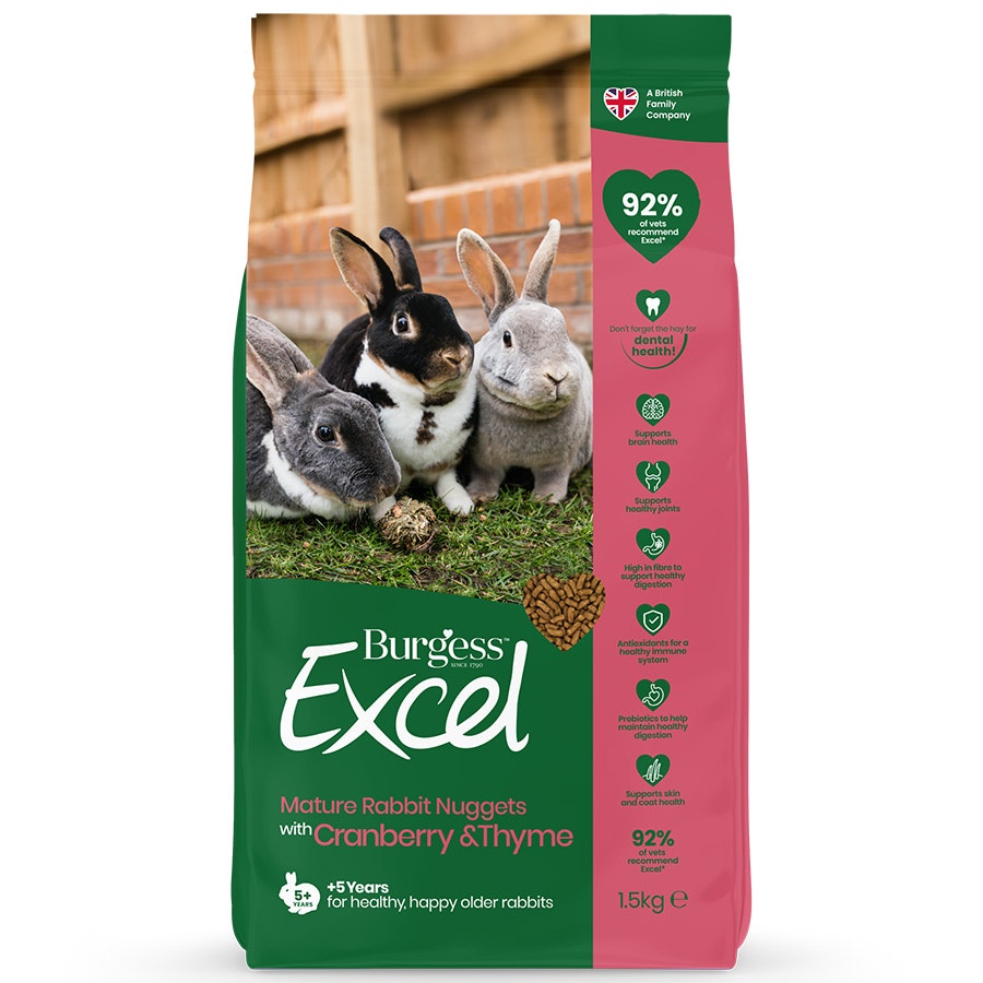 4 x Burgess Excel Mature Rabbit 1.5kg