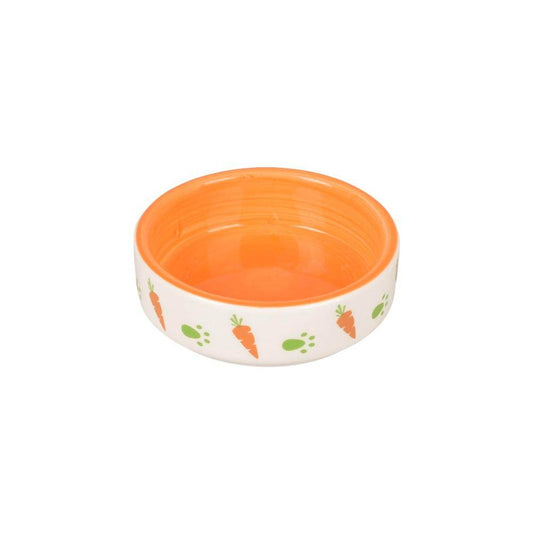 Flamingo Iggy Ceramic Orange Small Animal Feeding Bowl 100ml
