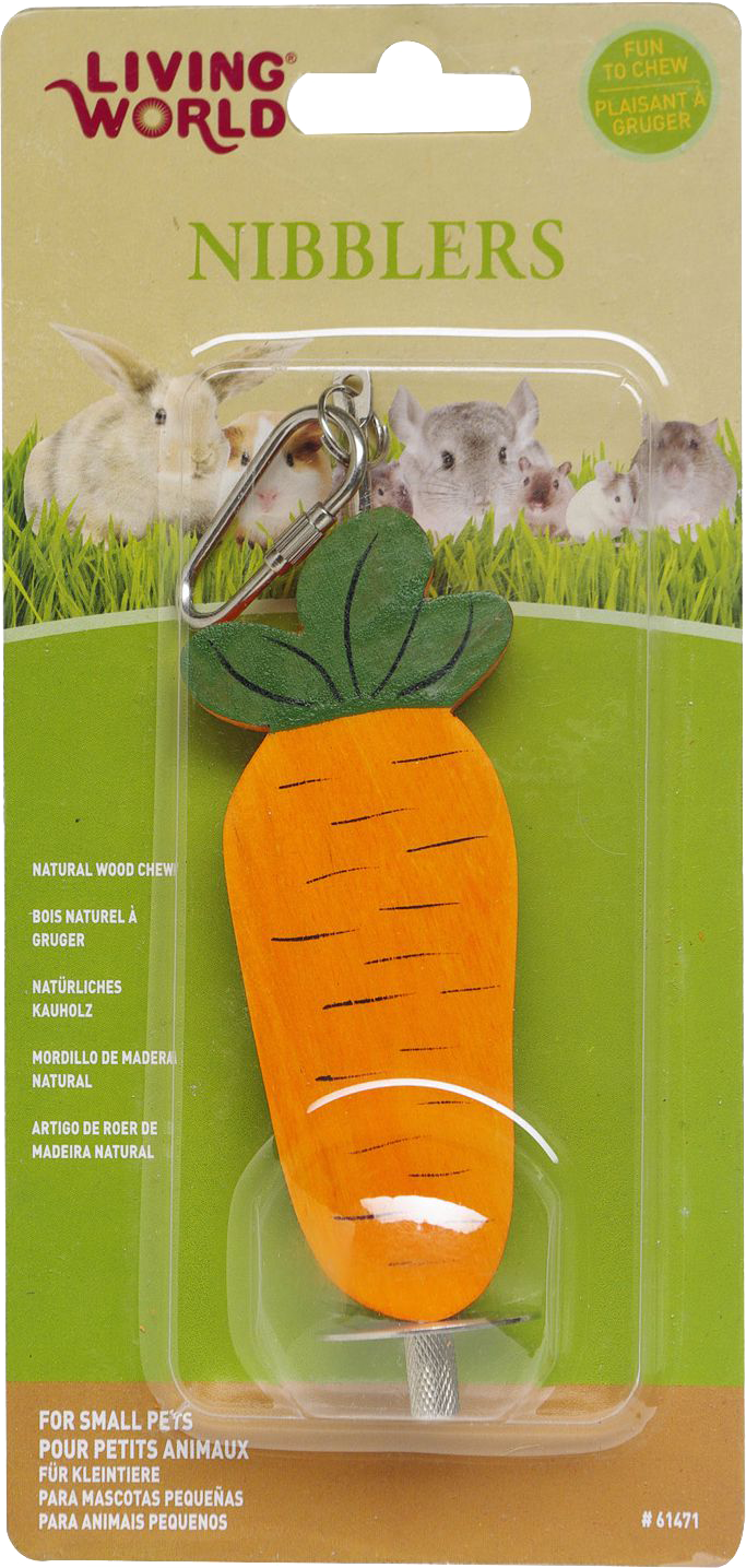 Living World - Large Carrot on Stick Wood Chew