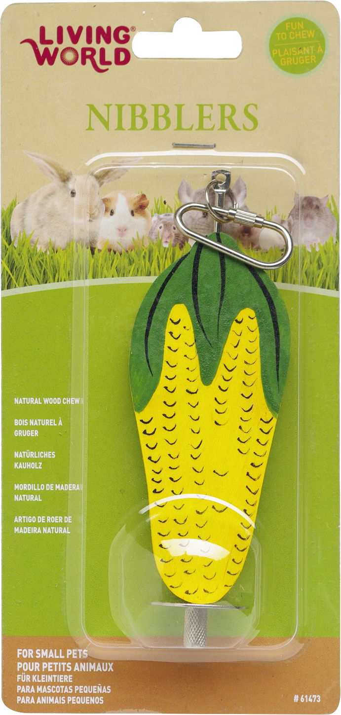 Living World - Large Corn Cob on Stick Wood Chew