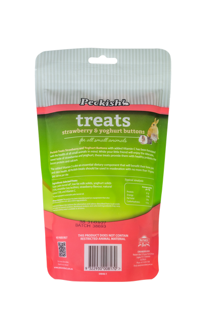 Peckish - Small Animal Strawberry & Yoghurt Treat 225g