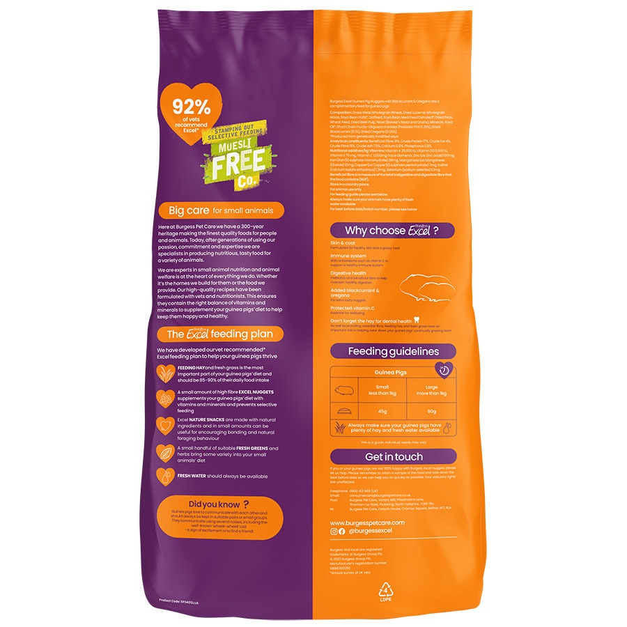 4 x Burgess Excel Adult Rabbit Oregano  1.5kg